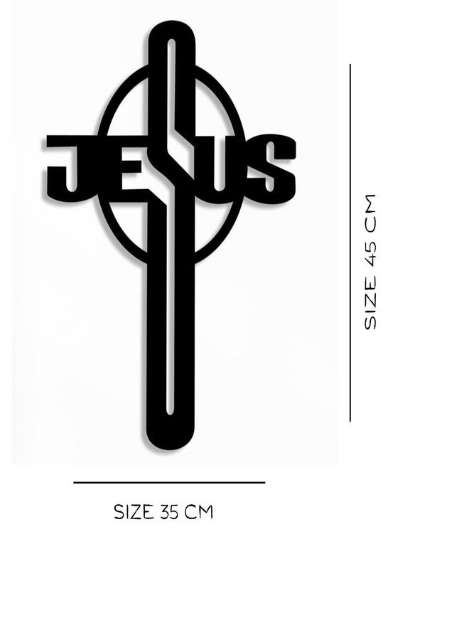 BLIND SHOP Jesus Metal Wall Art | Jesus Cross Wall Hanging | Religious Metal Wall Sculpture | Christian Home Decor | Faith-Inspired Metal Art Work. (45X35X1.5 CM) - Image 2