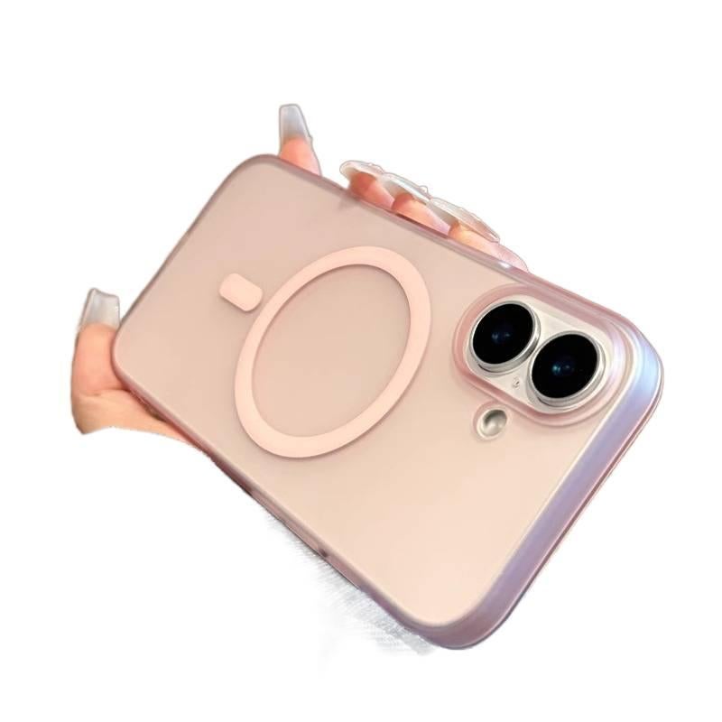 غطاء MagSafe بPC لـ iPhone 15 / 15 Plus / 15 Pro / 15 Pro Max مع مغناطيس قوي وملمس غير لامع مع مقاوم للصدمات مع مقاوم للخدش مع حماية من السقوط باللون وردي مغناطيسي - Veloris - Image 5