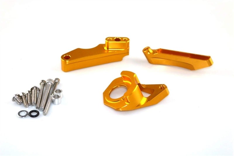 مجموعة تركيب مثبت توجيه دراجة نارية CNC بلون ذهبي - Image 5