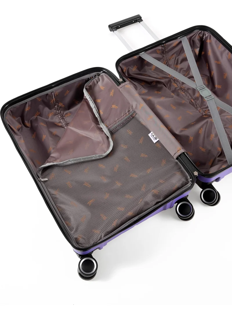 Ççs Purple 5224 Polypropylene Cabin Size Suitcase