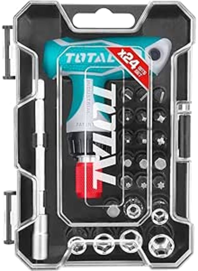 Total MR LIGHT Iron T-Handle Wrench Screwdriver Set (Large, Multicolour) -18 Pieces