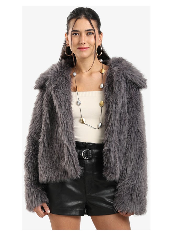 Carina Sherpa Open Neckline Coat - Image 3