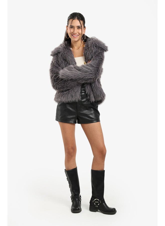 Carina Sherpa Open Neckline Coat - Image 1