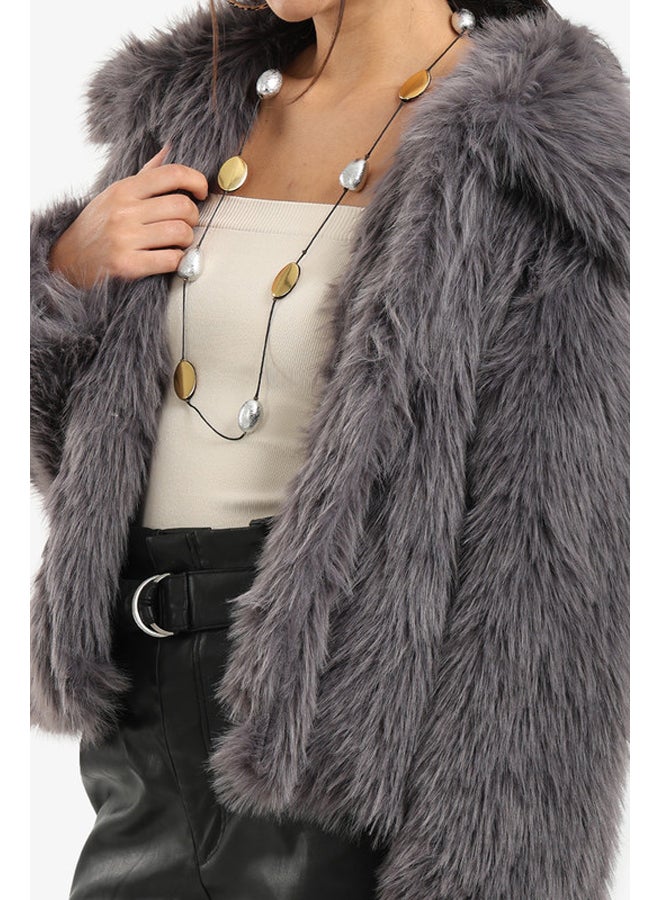 Carina Sherpa Open Neckline Coat - Image 2
