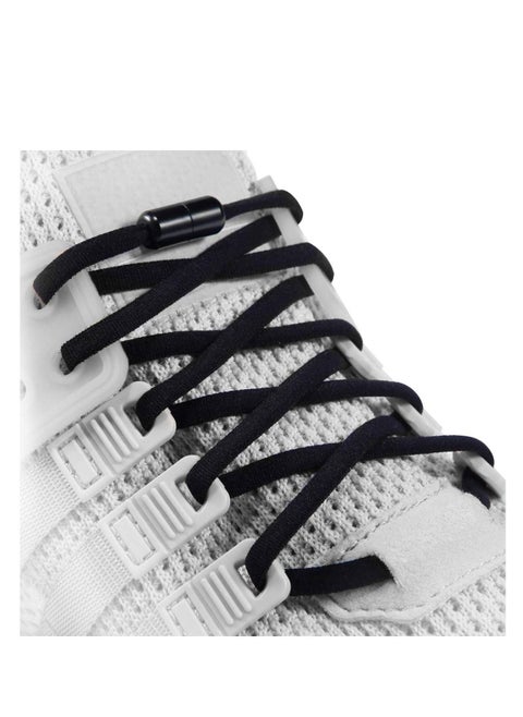 2 Pairs Elastic No Tie Shoe Laces For Adults Kids Elderly Elastic Shoe Laces Black