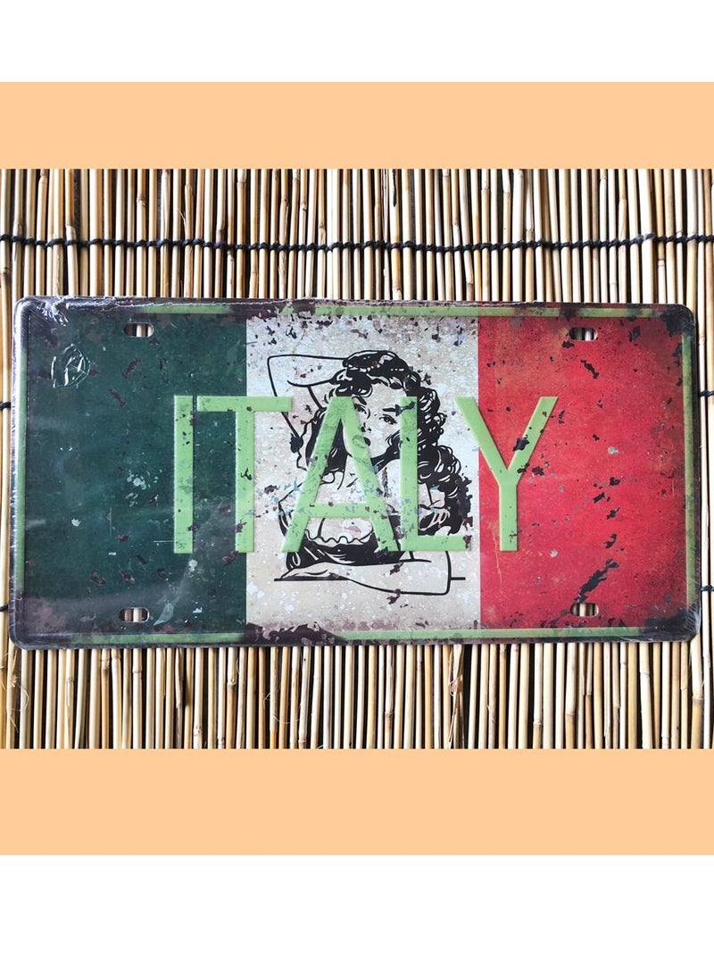 FFD Metal Decorative Plate Vintage Feel Rustic Home Bathroom and Bar Wall Decor Car Vehicle License Plate Souvenir Metal Tin Sign Plaque - Image 1