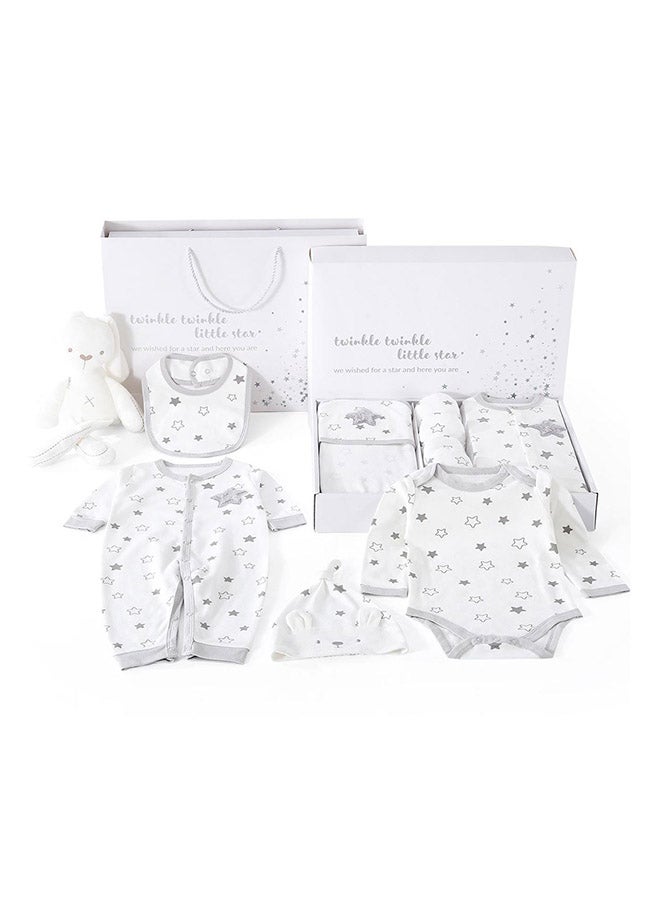 Tiny Toes-100% Cotton 9pc Newborn Gift Set - Image 1