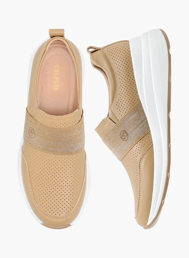 Celeste Women's Textured Slip-On Sneakers