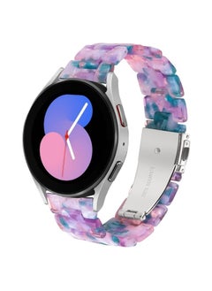 DEALELE Bands Compatible with Samsung Galaxy Watch 6/6 Classic / 5/5 Pro/Galaxy Watch 4/4 Classic / 3 41mm / Active 2, 20mm Colorful Resin Replacement Strap for Women Men(Fluorescent violet)  - Image 1