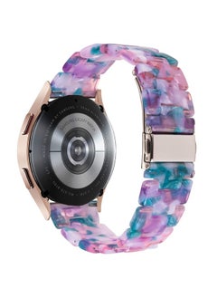 DEALELE Bands Compatible with Samsung Galaxy Watch 6/6 Classic / 5/5 Pro/Galaxy Watch 4/4 Classic / 3 41mm / Active 2, 20mm Colorful Resin Replacement Strap for Women Men(Fluorescent violet)  - Image 2