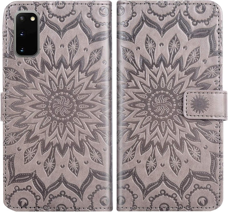 Asuwish Phone Case for Samsung Galaxy S20 Glaxay S 20 5G UW 6.2 inch Wallet Cases with Tempered Glass Screen Protector and Leather Flip Cover Card Holder Stand Cell Accessories Gaxaly 20S G5 Women Men Gray - Image 5