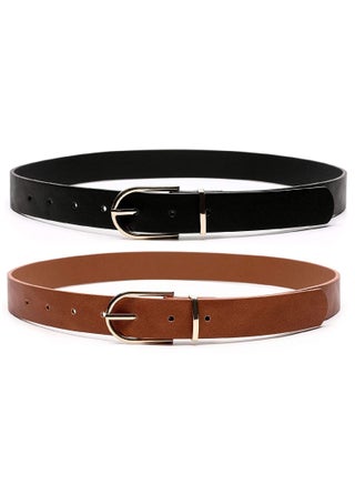 Leather Waist Belt, Women's Chic Faux Leather Waist Belt, Women Leather Belt Soft Faux Leather Jeans Belt Waist Belts for Jeans Dress 2 Pack - pzsku/Z6B98ABBC84A527DAFC0DZ/45/_/1662552822/52e05d85-c584-491e-a36f-c59b6d969e54