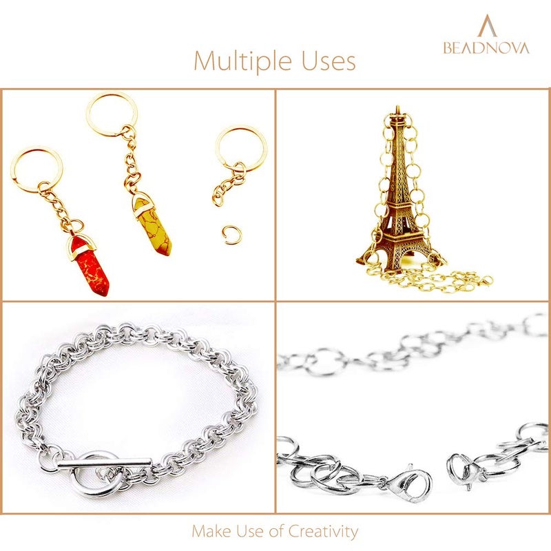 BEADNOVA 10Mm Jump Rings Silver Jewelry Jump Rings For Jewelry Making Open Jump Rings For Keychains (900Pcs) - Image 5