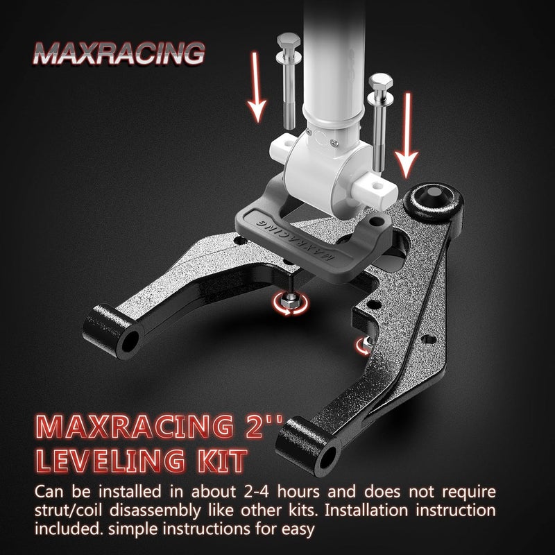 Maxracing 2" Front End Leveling Kit for 2007-2026 Chevy Avalanche, Silverado, Suburban, Tahoe, Sierra, Yukon XL1500 - Image 5