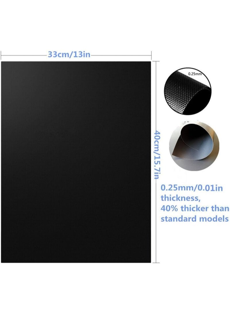 6 Pack Non-Stick BBQ Grill Mats, Reusable Heat Resistant Oven Liners, Cuttable Teflon Sheets for Gas Charcoal Grill Oven Outdoor Cooking (Black) - Image 1