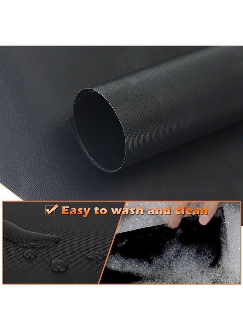 6 Pack Non-Stick BBQ Grill Mats, Reusable Heat Resistant Oven Liners, Cuttable Teflon Sheets for Gas Charcoal Grill Oven Outdoor Cooking (Black) - Image 4