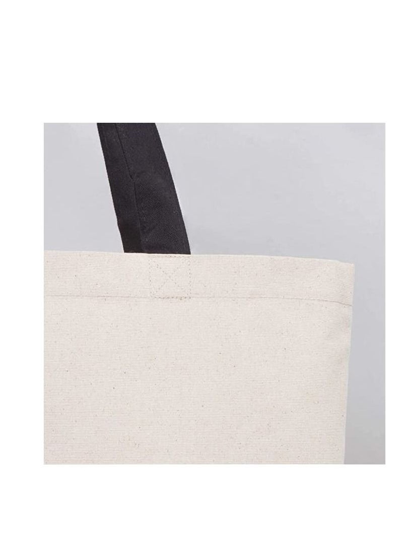 Generic - Movember Cotton Jute Bag With Black Handle Bag For Movember,Mobro,Mens Health Awareness For Fundraising Awareness Campaigns - Image 1