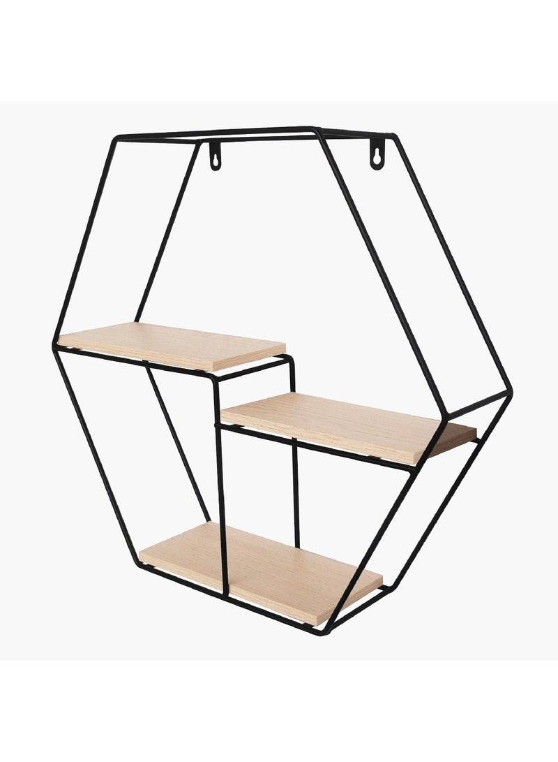 Home Box Urban Hexagon 3-Tier Metal Shelf 48 x 42 x 10 cm - Image 2