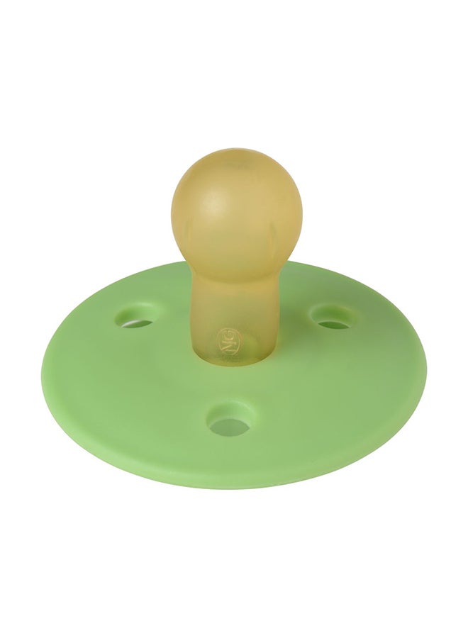 Mininor Round Pacifier Latex 0M - Apple Green - Image 1