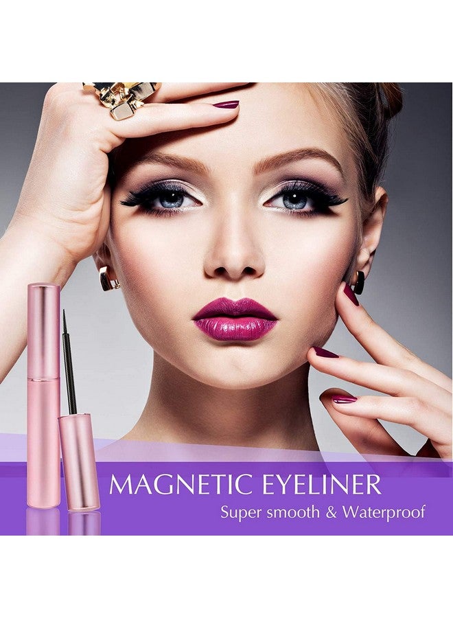 Arishine Magnetic Eyeliner and Lashes Kit, Magnetic Eyeliner for Magnetic Lashes Set, With Reusable Lashes [5 Pairs] - Image 5