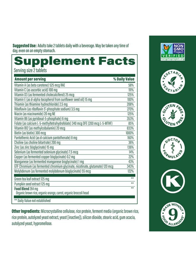 MegaFood Men's 55+ Advanced Multivitamin for Men - Doctor-Formulated -Choline, Vitamin D, Vitamin B12 - Plus Real Food - Brain Health Supplement for Adults & Immune Support - 120 Tabs (60 Servings) - Image 2