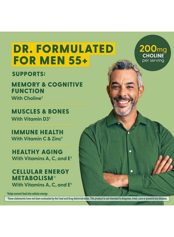 MegaFood Men's 55+ Advanced Multivitamin for Men - Doctor-Formulated -Choline, Vitamin D, Vitamin B12 - Plus Real Food - Brain Health Supplement for Adults & Immune Support - 120 Tabs (60 Servings) - Image 4