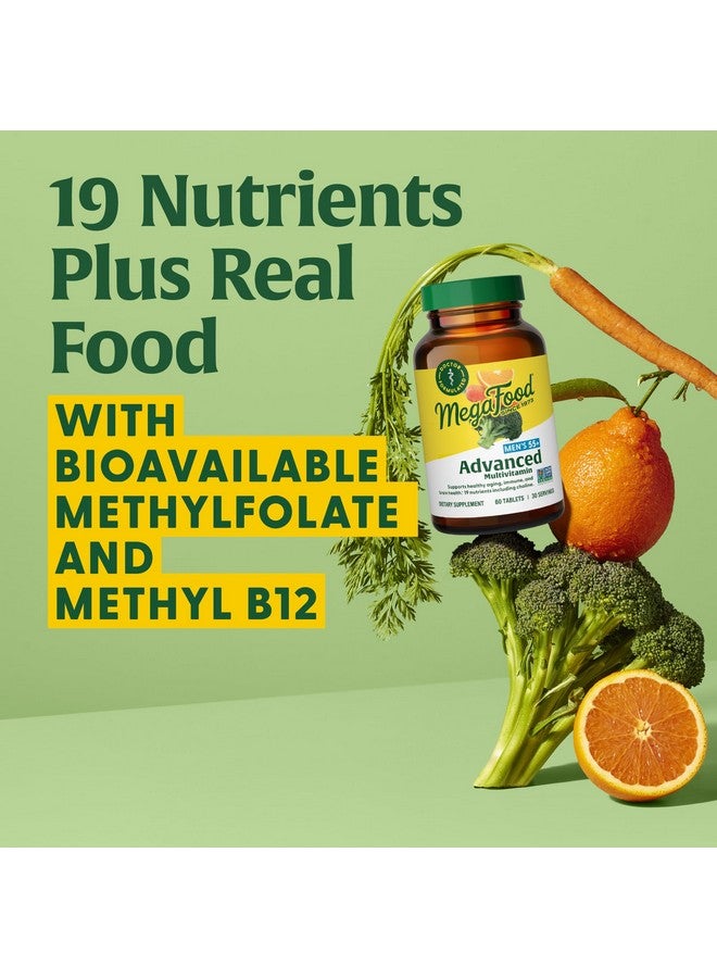 MegaFood Men's 55+ Advanced Multivitamin for Men - Doctor-Formulated -Choline, Vitamin D, Vitamin B12 - Plus Real Food - Brain Health Supplement for Adults & Immune Support - 120 Tabs (60 Servings) - Image 5