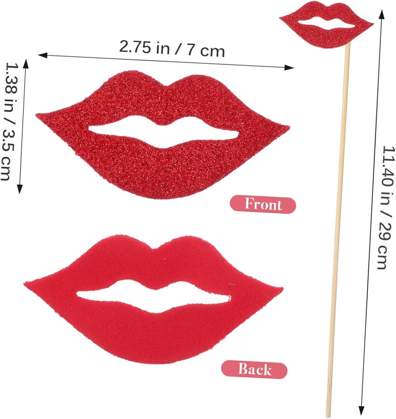 ULTECHNOVO Festival Lips Photo Prop Lips Selfie Props for Party Rigorous Manufacturing - Image 2
