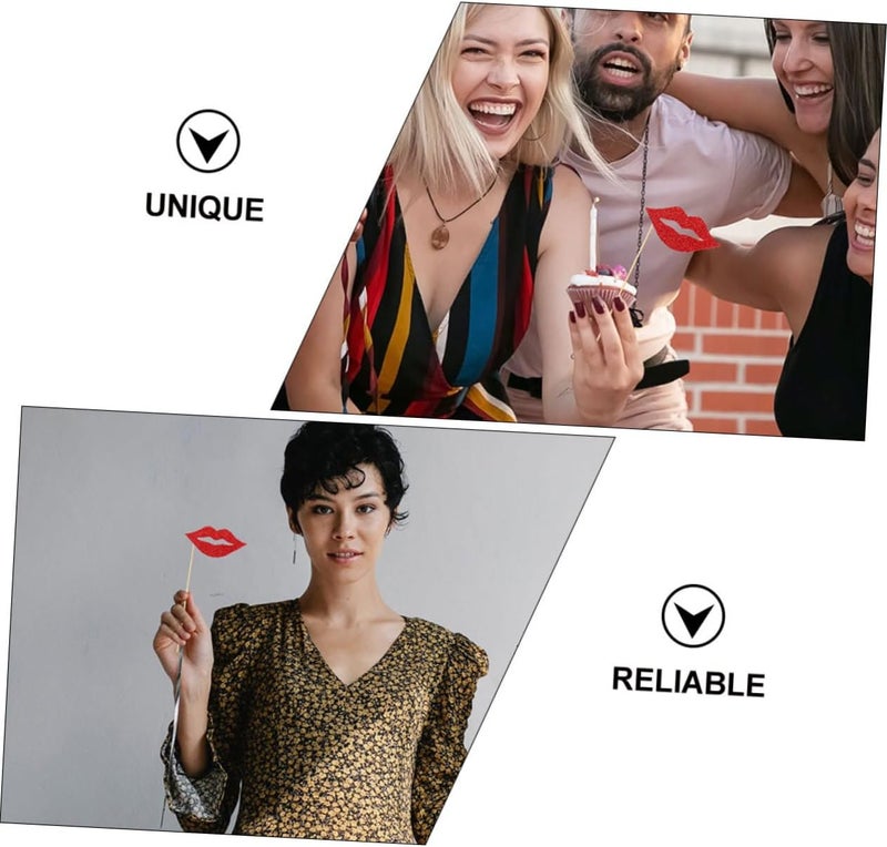 ULTECHNOVO Festival Lips Photo Prop Lips Selfie Props for Party Rigorous Manufacturing - Image 4