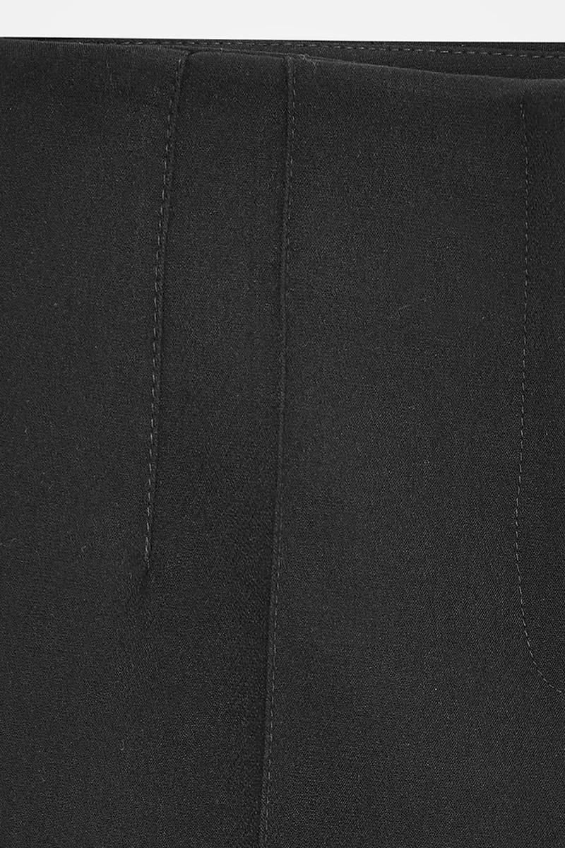 Dilvin Black DILVIN High-waist Straight Capri Shorts With Slit for Women | Best Price UAE