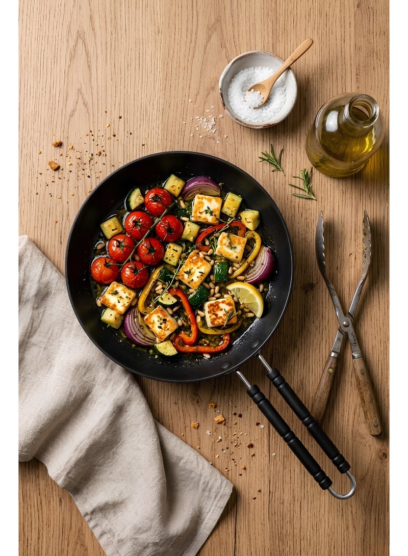 Aluminum Non-Stick Frying Pan - Double Handle with Hanging Loop - Available in 19cm & 21cm - Image 5