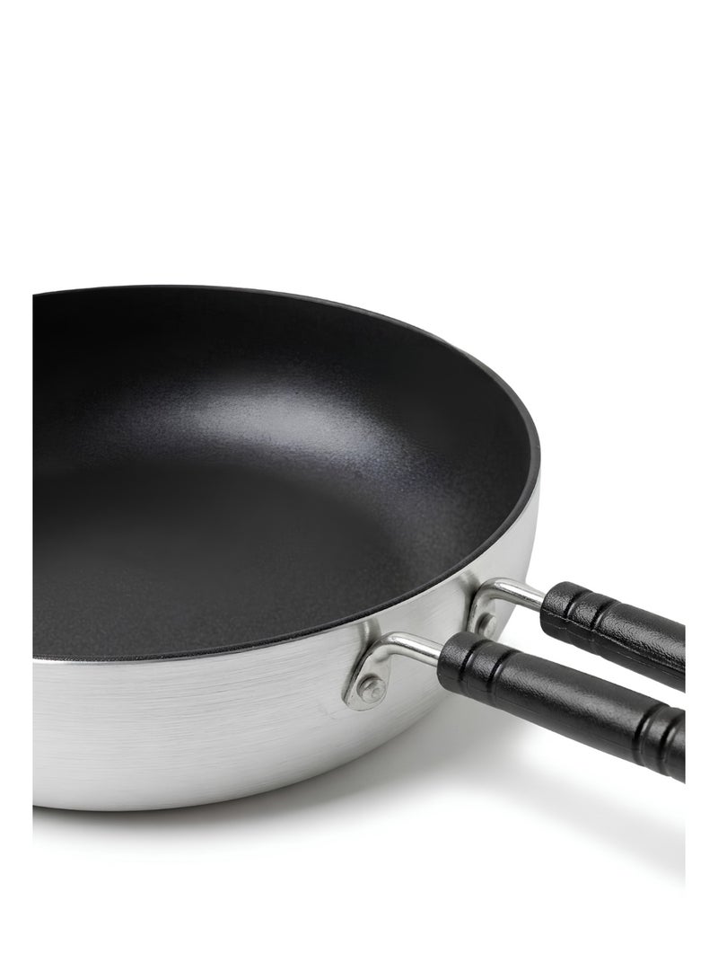 Aluminum Non-Stick Frying Pan - Double Handle with Hanging Loop - Available in 19cm & 21cm - Image 4