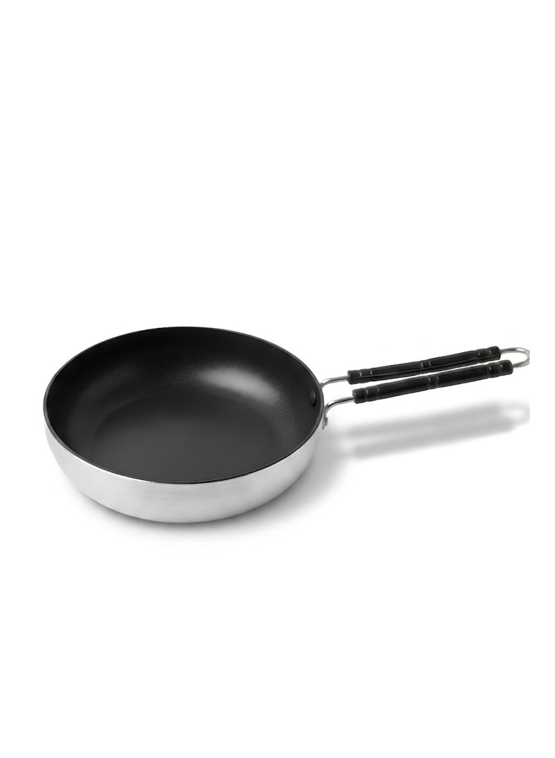 Aluminum Non-Stick Frying Pan - Double Handle with Hanging Loop - Available in 19cm & 21cm - Image 1