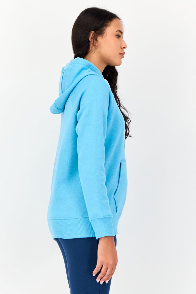 UNDER ARMOUR Women Loose Fit Long Sleeve Outdoor Hoodie, Blue - Image 2