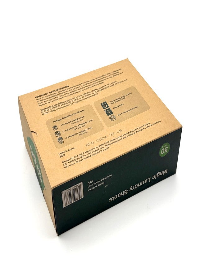 SIPA أوراق منظف الغسيل SIPA - 50 ورقة، 100 غسلة، زنبق الوادي، صديقة للبيئة، خالية من الفوسفور - Image 2