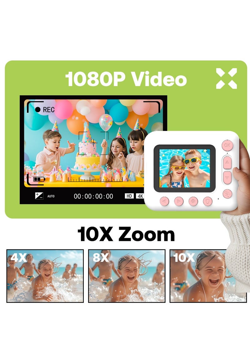 Generic Instant Print Children’s Camera, HD Photo and Video Recording, Timed Photo, Loop Recording, MP3 Function, with Accessories  - Image 3