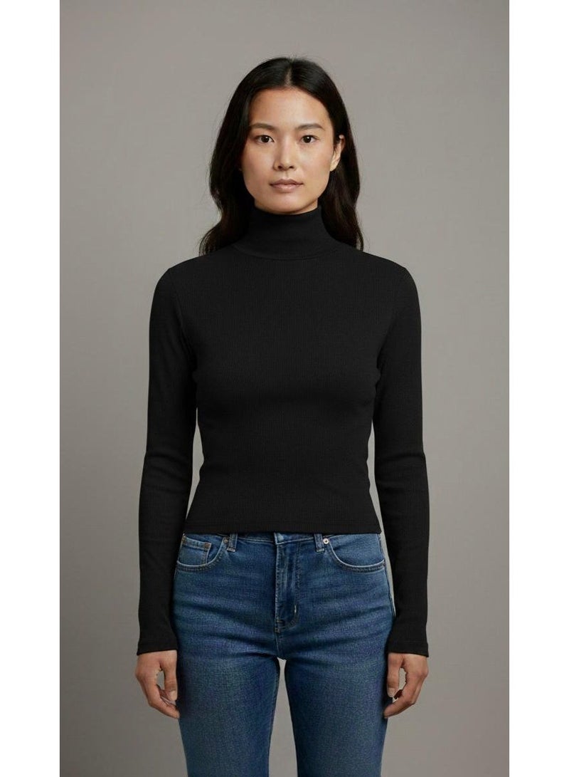 Don't Call Me Jennyfer Women's Ribbed Mock-Neck Long Sleeve Top - Image 1