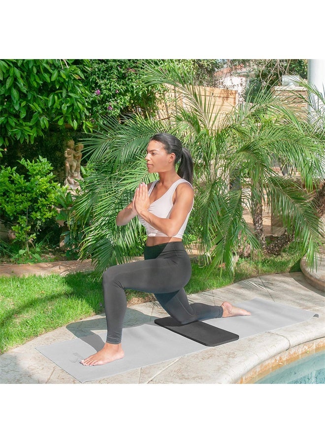 HOMESTAR Yoga Knee Pad, Elbow Cushion, Standard Mats for Pain Free Joints in Yoga, Pilates, Floor Workouts, Black - Image 5