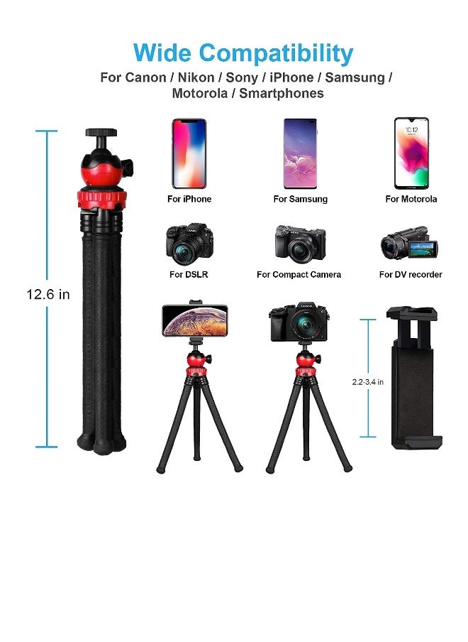 Generic Mobile Phone Tripod, Portable Flexible Tripod, Flexible Smart Phone/Camera Tripod, Mini Video Blog Tripod, With Wireless Remote Control, Compatible With Iphone and other Android Phones  - Image 5