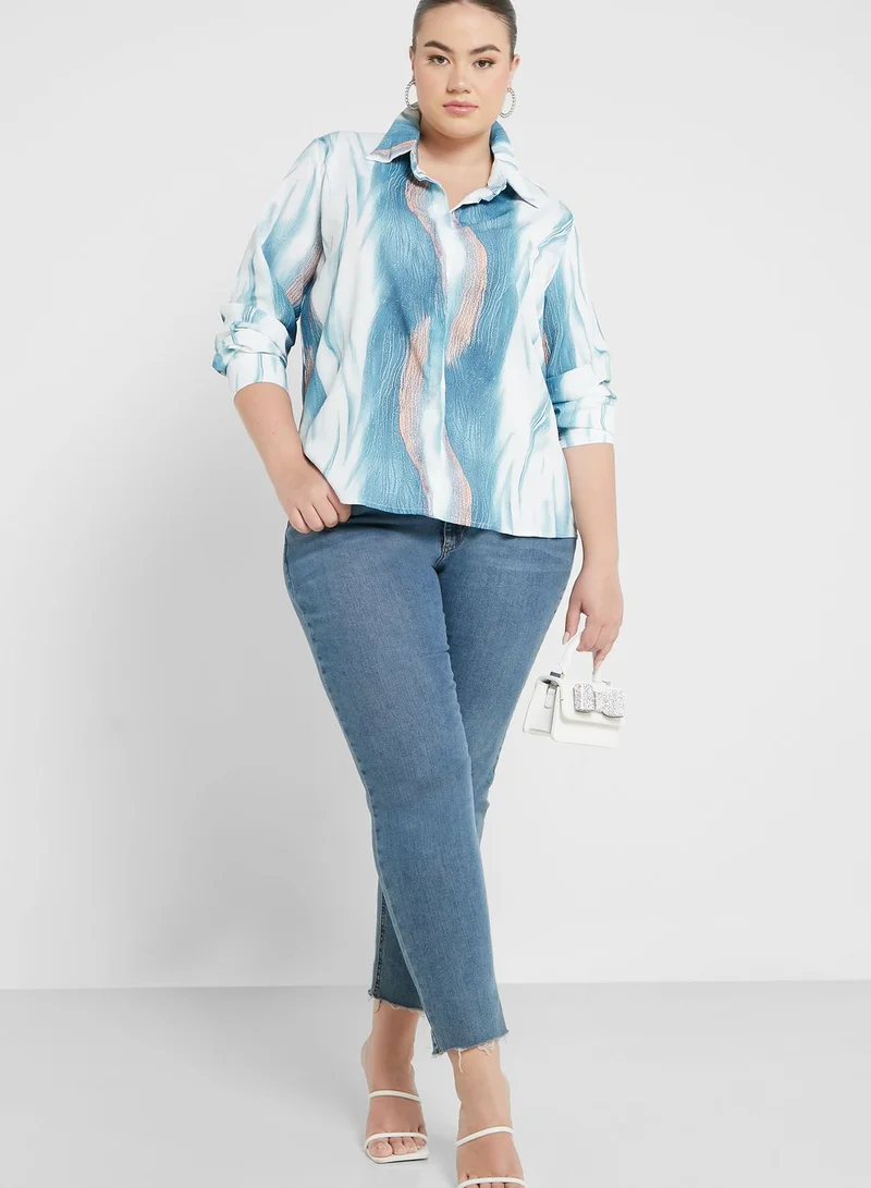 Ella Plus Marble Print Shirt