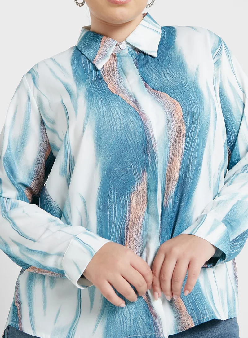 Ella Plus Marble Print Shirt