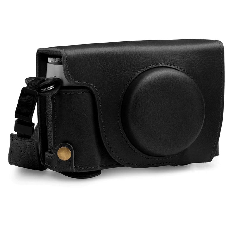MegaGear MG1892 Ever Ready Genuine Leather Camera Case Compatible with Fujifilm X100V - Black - Image 1