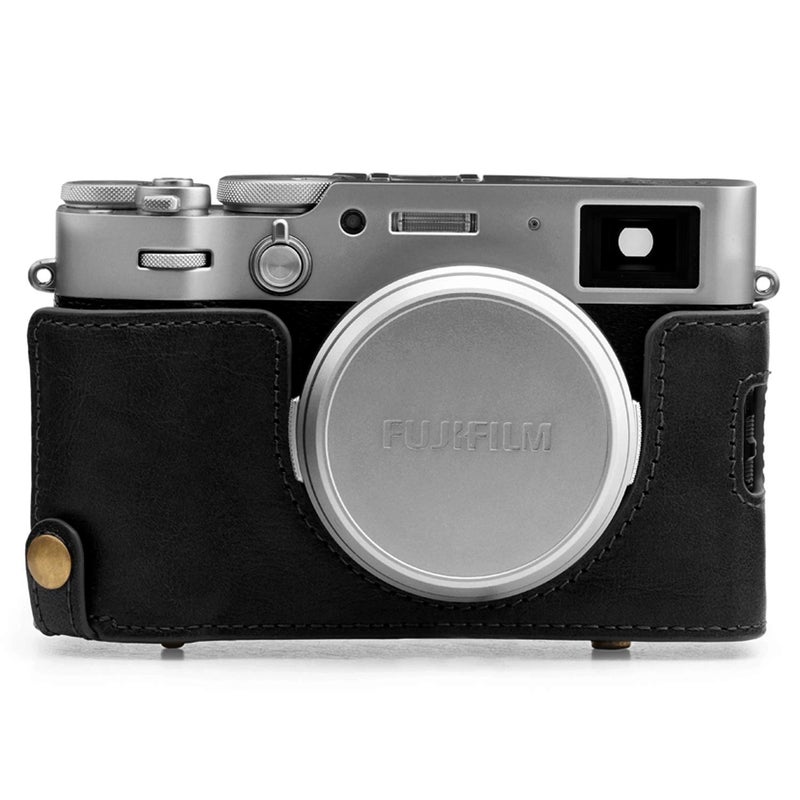 MegaGear MG1892 Ever Ready Genuine Leather Camera Case Compatible with Fujifilm X100V - Black - Image 4