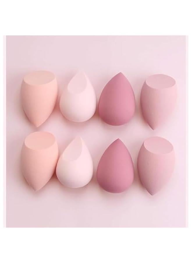 4 Beauty Blender Dry and Wet Use Makeup Sponge Set Foundation Blending Sponge for Foundation Concealer Powder Cream Liquid Makeup Soft and Reusable Pink. - Image 3