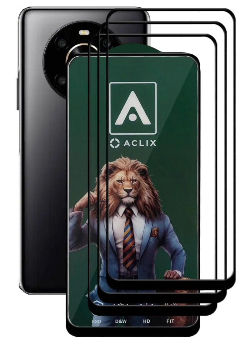 ACLIX 3 Pieces Antistatic ESD Dustproof Premium Quality High Definition Tempered Glass Screen Protector Designed For Honor X9 - Image 1