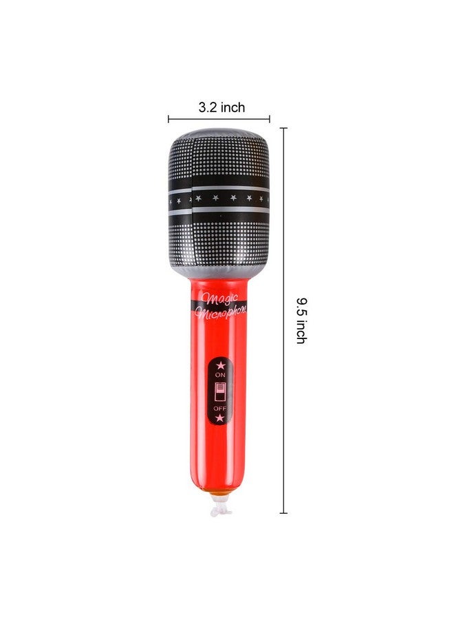 JOLLYSTYLE 24Pcs Inflatable Microphones For 80S 90S Party Favors Decorations 80S 90S Party Decorations Supplies Plastic Toy Microphone Prop For Adult - Image 5
