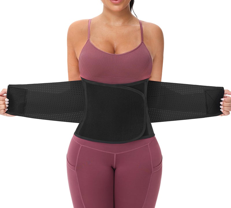 KOOCHY Waist Trainer Belt for Women-Waist Cincher Trimmer Weight Loss Belt-Tummy Control Slimming Body Shaper Belt (Z1-Black, Small) - Image 1