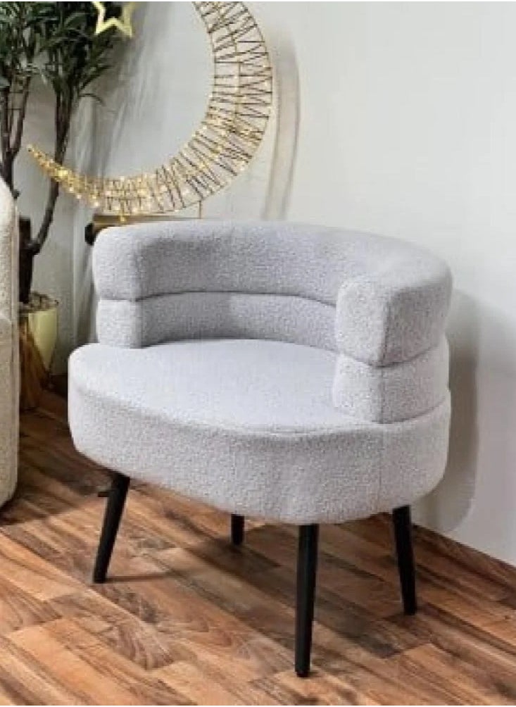 CAMA Gray bouclé single chair from Cama  - Image 1