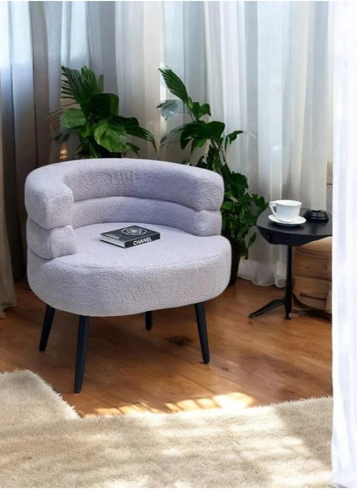CAMA Gray bouclé single chair from Cama  - Image 2