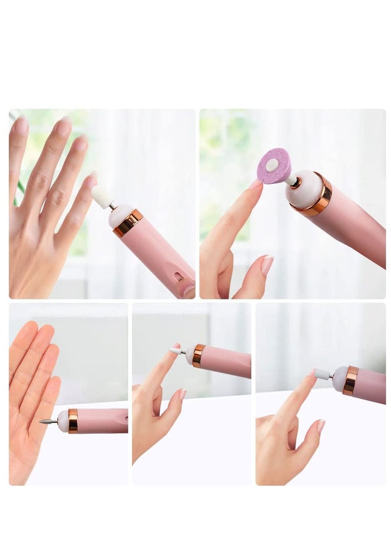 KASTWAVE Nail Set, Electric Nail File Has Positive and Negative 4 Speeds Cuticle Trimmer, Battery Operated Manicure Set and Pedicure Tools，let You Have Your Own Beauty Salon - Image 4
